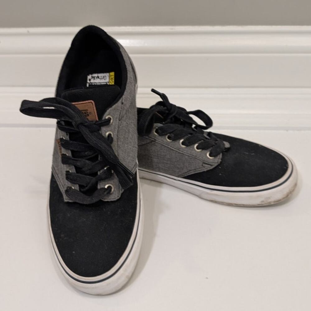 Vans Atwood Delux Sneaker Grey Black Canvas Casual Emo Grunge Athleisure Size 10
